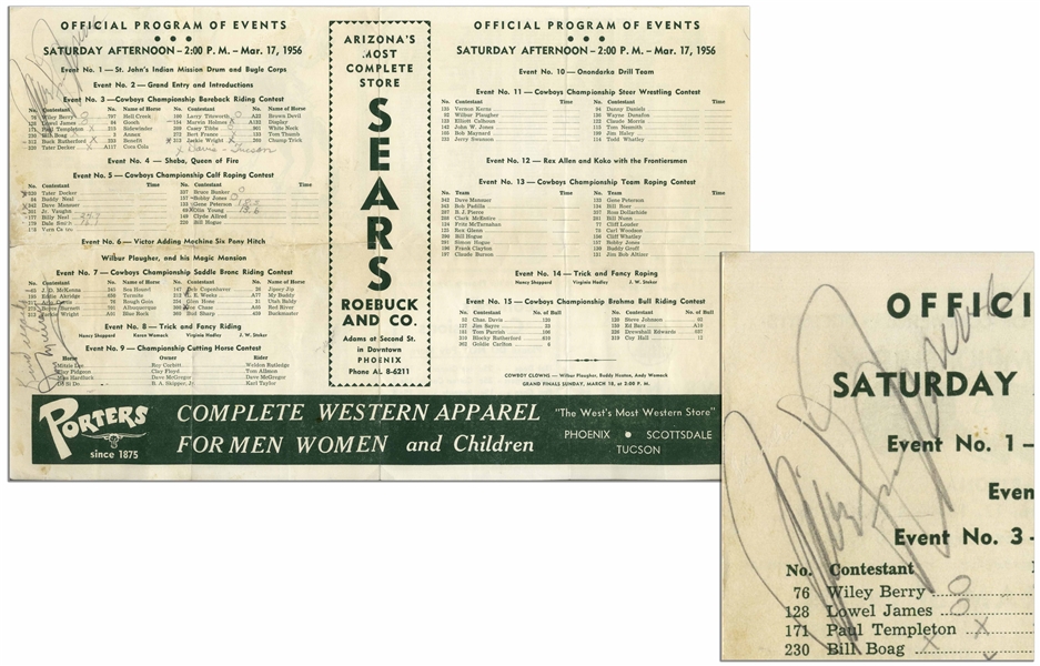 Marilyn Monroe Signed Rodeo Program, Obtained During the Filming of ''Bus Stop'' -- With University Archives COA